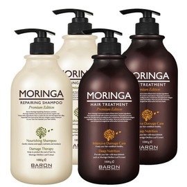 Baron Moringa Repairing Shampoo 1kg + Treatment 1kg Set, 2 Sets / 바론 모링가 리페어링 샴푸 1kg + 트리트먼트 1kg 세트, 2세트