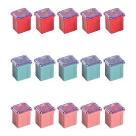 Sarini 15 Pieces Automotive Low Profile Case Jcase Fuses for Trucks, Cars and SUVs, Boats 20A/30A/50A Each 5 Pieces