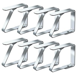 ARIATI 8-Pack Stainless Steel Tablecloth Clips | Heavy-Duty Table Cover Clamps for Secure Fit on Tables 1-3 cm Thick | Perfect for Home, Parties, BBQs, and Outdoor Dining | 4 cm x 8 Pieces