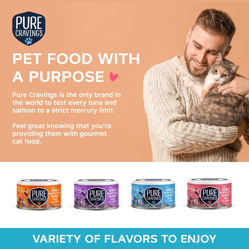 Pure Cravings Wet Cat Food Canned Tuna Cutlets in Gravy,