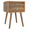 Giantex End Table W/Drawers and Storage Wooden Mid-Century Accent Side