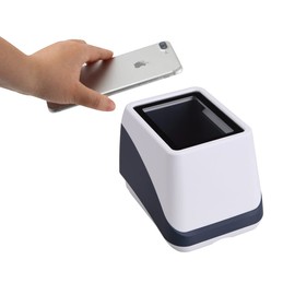 MD9 Stationary 2D Barcode Reader, MD701S (USB Connection), PAY Payment, QR Code Payment, LCD Screen Reading, Japanese QR Transmitting Needed, Japanese Manual Included, White Navy