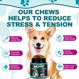 ZyranovaE Calming Chews for Dog(Be'e'f 30PCS),100% Natural Ingredients Dogs Calming Treats,Helps Dog Anxiety & Stress Relief, Separation and Barking,for All Breeds & Sizes 2.6oz(75g)