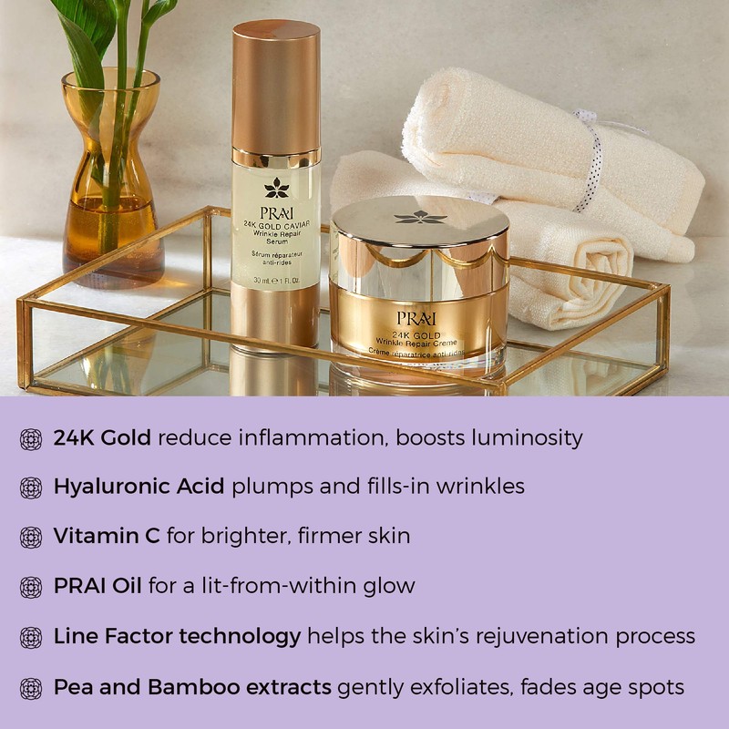 24K Gold by Prai Wrinkle Repair Day Serum 30ml, Deep