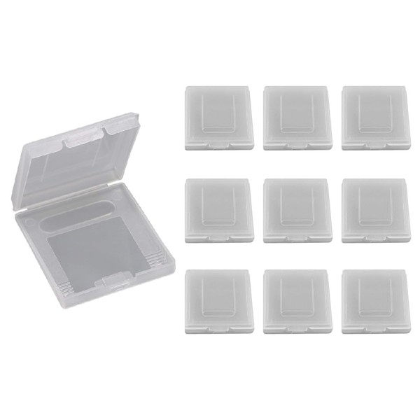 JSKWIKE Pack of 10 Cases for Gameboy Clear Protective Case Game Cartridge Case Dust Protective Game Cartridge Protective Case Playing Card Case Card Boxes for Gameboy Colour GB GBC GBP