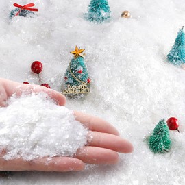Shupakul 10oz/285g Christmas Fake Snow Decoration- White Twinkles Artificial Flake Fake Snow Powder Filler- Sparkling Artificial Snow for Christmas Village Decoration DIY Crafts