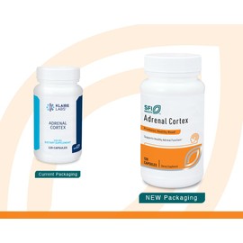 Klaire Labs SFI Health Adrenal Cortex - Targeted Adrenal Support Supplements for Cortisol Health - Purified, BSE-Free Lyophilized Extract from Pasture-Fed Bovine (120 Capsules)