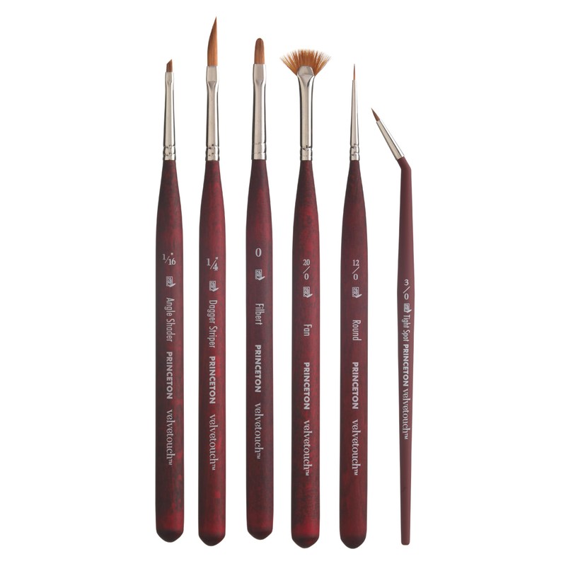 Princeton Velvetouch Paintbrush, Scarlet