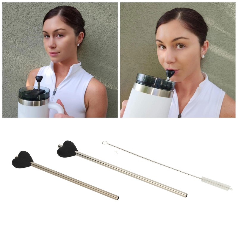 Anti Wrinkle Straw Stainless Steel Lip Line Prevention Straw Reusable