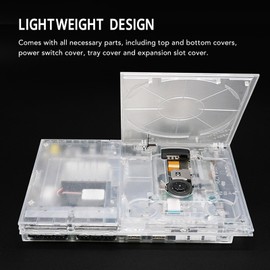 Full Housing Shell Case for PS2 Slim, Transparent Full Shell Housing Machine Case Cover, Replacement Protective Case Transparent Shell for 7XXXX / 9XXXX Retro Video Game Console