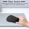 2 Pack Black Stick-On Mouse Pouch, Mouse Holder for Laptop