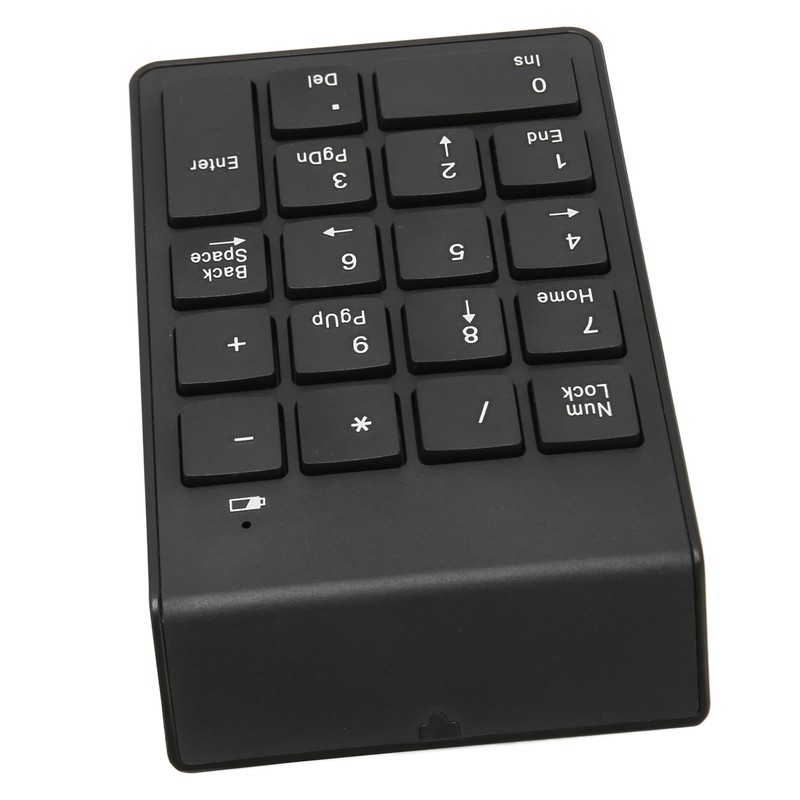 Wireless Number Pad 2.4G Receiver Black 18 Concave Keys Battery