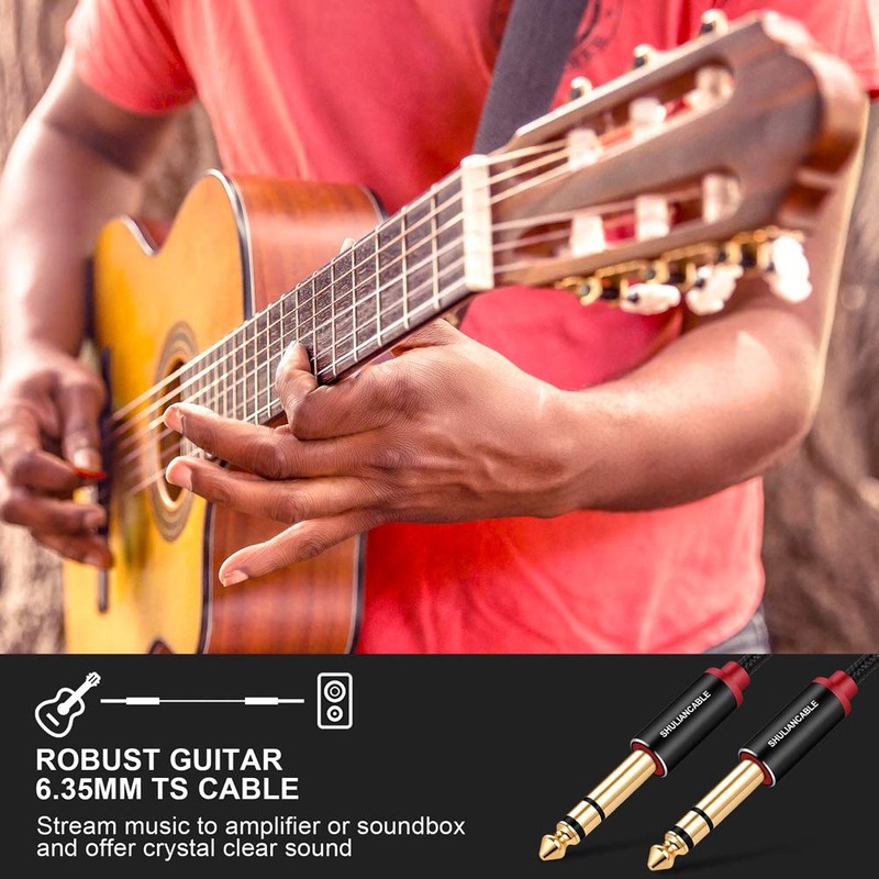 SHULIANCABLE 6.35mm Guitar Cable, Standard Plug Male to Male for