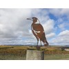 Magpie Standing Garden Stake - Australian Made Rusted Metal Garden