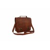 VR CREATIVES 11 Inch Handcrafted Genuine Leather Satchel Crossbody Bag