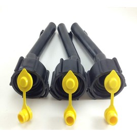 3 - Mr. Yellow Cap Fuel Gas Can Jug Spouts Nozzles, Rings & 3 Vents,  replaces Blitz 900302 900092 900094 Old Style - Please Read Description Thoroughly Before Ordering! Thank You
