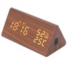 LED Digital Alarm Clock Multipurpose Wooden Clock with Voice Control