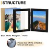 Vittanly 5x7 Double Picture Frame, Hinged 2 Opening MDF Photo
