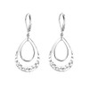Gemynix 14k Gold Plated Double Teardrop Dangle Earrings for Women