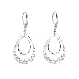 Gemynix 14k Gold Plated Double Teardrop Dangle Earrings for Women Classic Teardrop Shape Drop Earrings with Leverback Elegant Lightweight Jewelry Birthday Gift.-s