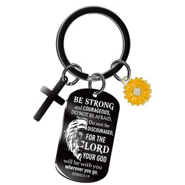 YTEWFGL Christian Gifts Women Baptism Keyring - 1 Pc Bible Verse Cross Keychain Inspirational Religious Communion Christian Christmas Easter Graduation Gift for Girls Men