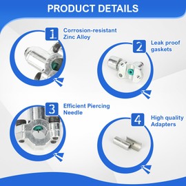 10 Pcs Bullet Piercing Valves, BPV-31 Valve Line Kits Refrigerator Tap Valve Compatible with 1/4 Inch 5/16 Inch 3/8 Inch Outer Diameter Pipes, Replace for TJ90BPV31, AP4502525, BPV31D, GPV14, MPV31