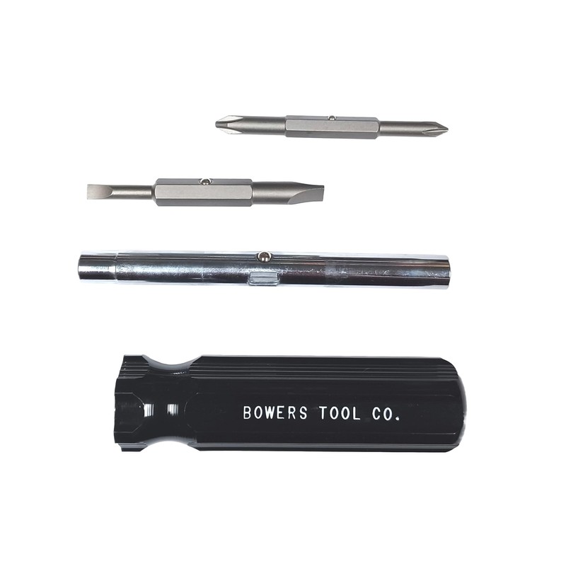 6-1 Multi Bit Screwdriver Black Phillips Flat Slotted 6 in