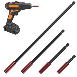 4Pcs 1/4"" Magnetic Bit Holder for Impact Driver,Bit Holder for Impact Driver,for Screwdriver Extension,for Impact Bit Holder 50mm, 100mm, 150mm and 300mm