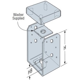 2 Pack Simpson Strong Tie ABU44Z 4x4 Standoff Post Base Z-Max Finish