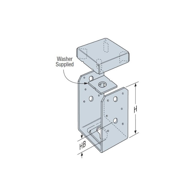 2 Pack Simpson Strong Tie ABU44Z 4x4 Standoff Post Base