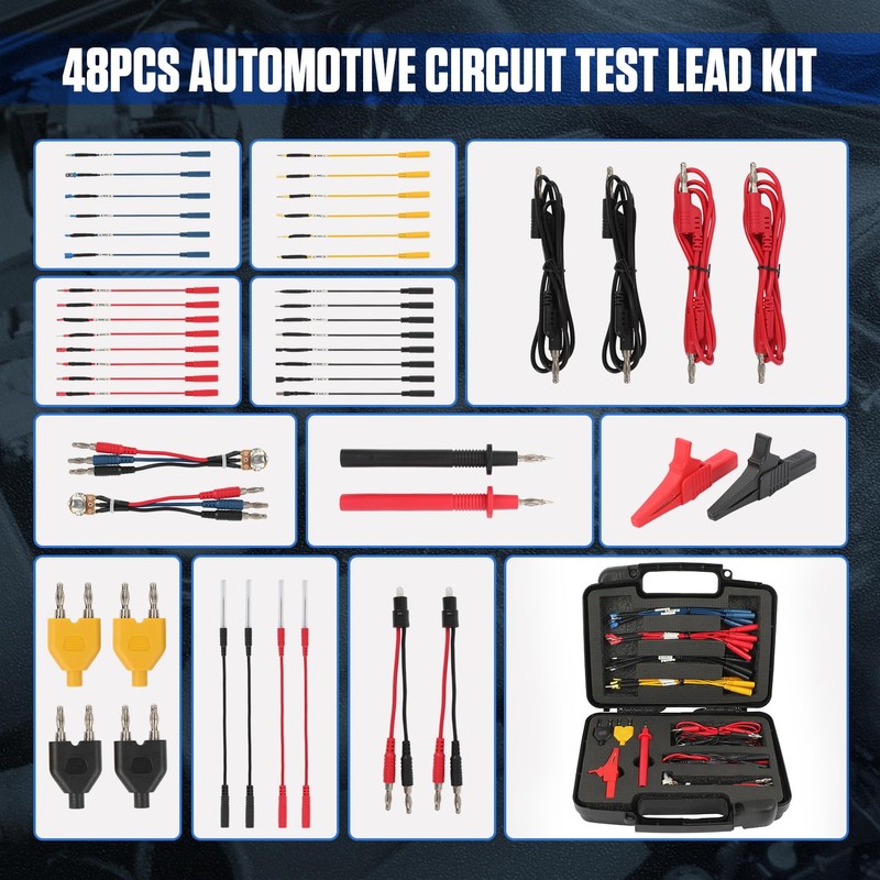 48PCS Automotive Circuit Test Leads Kit Electrical Breakout Leads Automotive