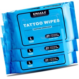 3 Packs Cleansing Green Soap Tattoo Wipes 60 Count Tattoo Aftercare