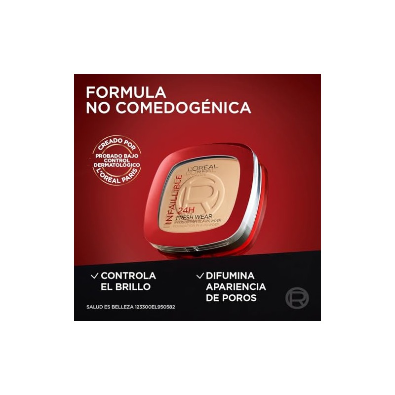 LOréal Paris Infallible 24H Fresh Wear, Base de Maquillaje, 130