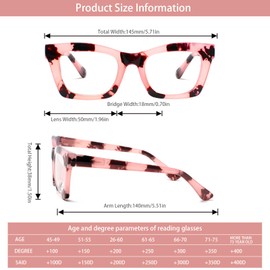 BIENCOOL Progressive Multifocus Reading Glasses for Women Men Blue Light Blocking Readers with Spring Hinges (4 Mix color, 2.50, x)