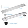 Elefloom Offset Linear Shower Drain, Shower Drain 60 inch with