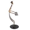 Piano Player Figurine Stable Base Elegant Decorative Metal Musical Statue