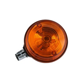 Rear Indicator Round in Black with Orange Lens - for Simson S50, S51, S70, SR50, SR80, MZ ETZ, TS