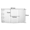 OTOTEC 6 Pockets White Rectangle Shower Hanging Mesh with 4