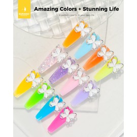 BURANO Poly Nail Gel Set, 12 Colors Nail Poly Nails Extension Gel Kit for Beginner Professional Salon Using Home DIY 15g (kit03, 15g)