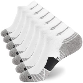 WANDER Men's Athletic Running Socks 7 Pairs Thick Cushion Ankle Socks for Men Sport Low Cut Socks 4-6