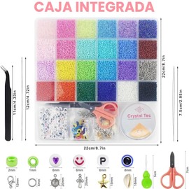 EDECOR 17000 Cuentas para Pulseras, kit para Hacer Pulseras Cuentas Pulseras, Kit de Cuentas, Letras para Pulsera Cuentas para Hacer Pulseras y Collares, Cuentas de Letras Cuentas para Bisuteria