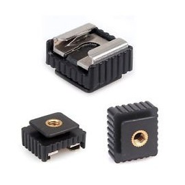 Flash Shoe Mount to 1/4" Female Thread | Light Stand Tripod Speedlite Adapter Screw Mount