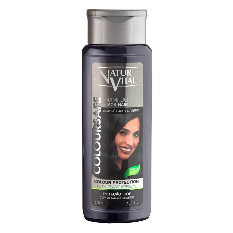 Natural Vital Black Hair Henna & Keratin Colour Safe Shampoo