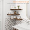 Homode Corner Floating Shelves, Corner Shelves Wall Mounted with Cord