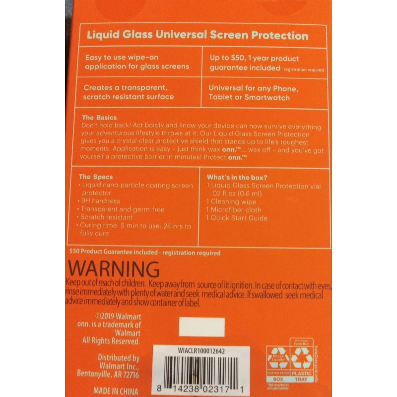 Universal Protect ONN liquid glass screen protector universal