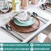 Flatware Set Rack,24 Piece Gilded Silverware Set with stand,Hanging Stainless