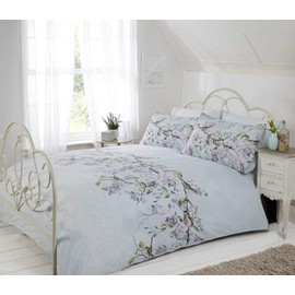 Eloise Duvet Cover Set, Polyester-Cotton, Duck Egg, Single