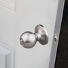 EZ-FLO 57840 Reversible Privacy Door Ball Handle Lockset, Satin Nickel