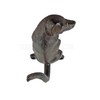 Vintage Cast Iron Beagle Dog Tail Leash Wall Hook Key