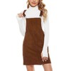 Yeokou Corduroy Overall Dress for Women Black Bib Pinafore Suspender